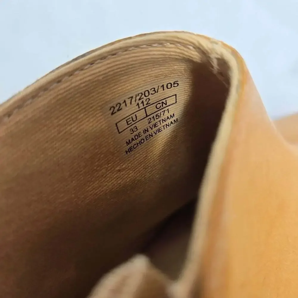 Zara Girls Tan Ankle Boots with Buckle Detail Size 33 (US 1 Youth)